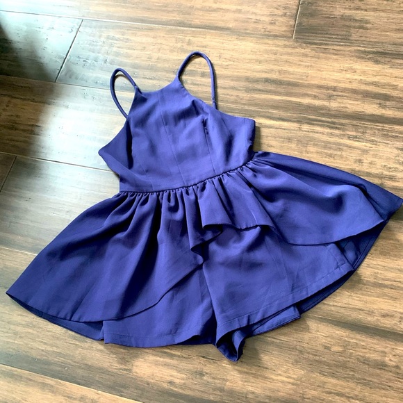 ANGEL BIBA navy romper with skirt overlay - Picture 5 of 15